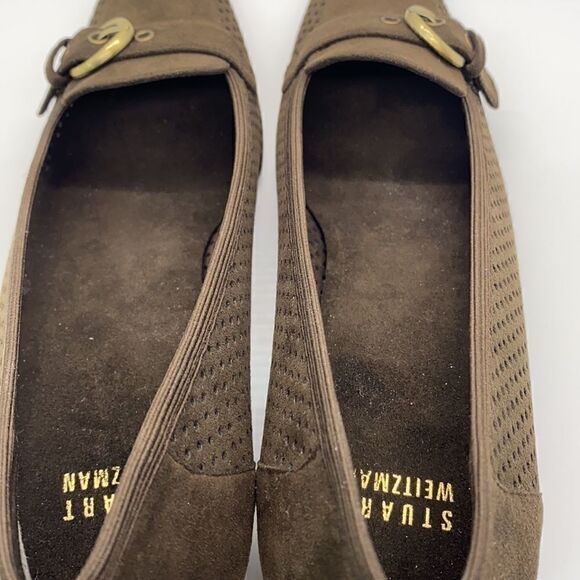 Women's Career Stuart Weitzman Brown Suede Pumps Shoes Sz 9N - Picture 8 of 13